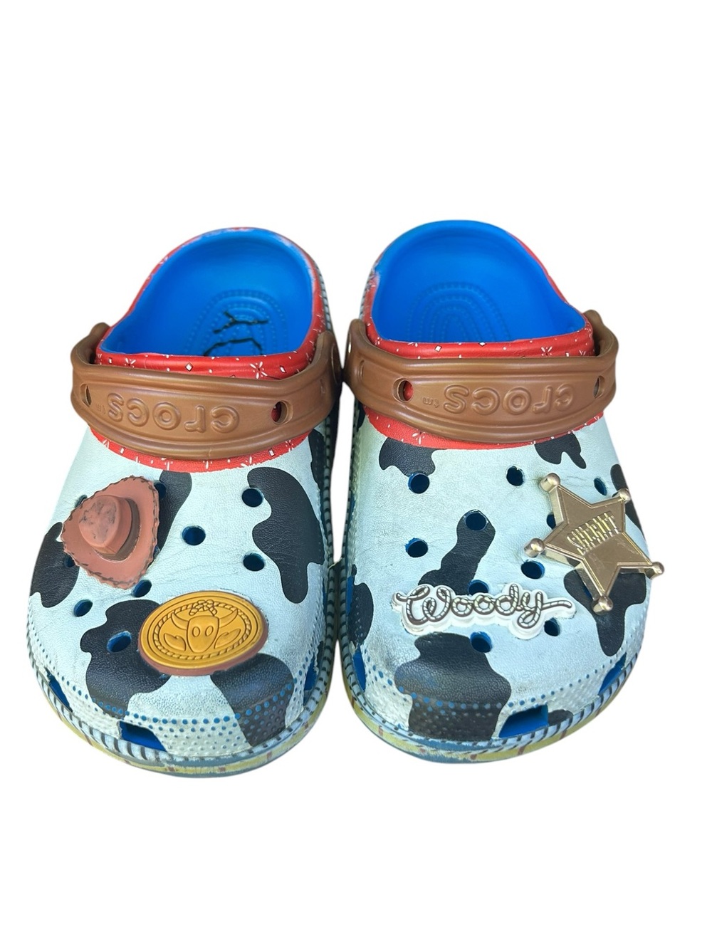 Crocs Toy Story Unisex Woody Classic Clog Multicolor Sz US 2 Youth Disney